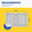 Aerostar 16x25x5 MERV 11-2 Count HVAC Furnace Air Conditioner Filters - 2 Pack - Like New