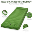 FNARMW CAMPING SLEEPING PAD WITH PILLOW BUILT-IN FOOT PUMP - GREEN - Brand New