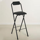 Thyle 1 Pcs Folding Bar Stool with Backrest, Tall Foldable Stool Chair Portable - Like New