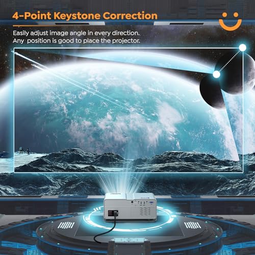 YABER PROJECTOR PRO U10 HOME CINEMA NATIVE 1080P BLUETOOTH SUPPORT 250 ANSI - Like New