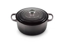 LE CREUSET ENAMELED CAST IRON SIGNATURE ROUND DUTCH OVEN, 7.25 QT - OYSTER - Like New