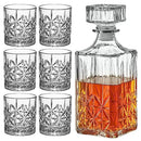 Style Setter Whiskey Decanter Set with Glasses 410616-7RB - Louisville - Like New