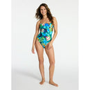 TIME AND TRU WOMEN'S PLUS SIZE ONE PIECE SWIMSUIT SIZE 2X - TEAL MOON - Brand New