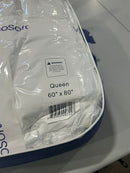 VISCOSOFT 4" PILLOW TOP MEMORY FOAM MATTRESS TOPPER QUEEN 60" X 80" - WHITE - Like New