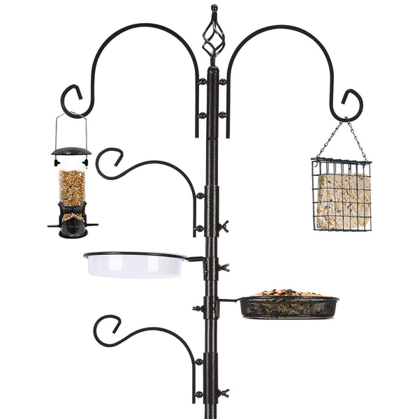 BIRD Feeding Station Pole Wild Bird Feeder Hanging Kit Planter Hanger Multi - Like New