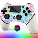 P4 WIRELESS CONTROLLER FOR PS4 WITH NON-SLIP GRIP, 3.5MM AUDIO JACK- LIGHT WHITE - Like New