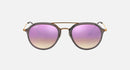 RAY-BAN HIGHSTREET PILOT TRANSPARENT GRAY LILAC GRADIENT LENSES 53-21-145 3N - Like New
