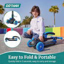 GOTRAX KS3 PRO FOLDING KICK SCOOTER FOR KIDS ONE KEY REMOVABLE SEAT - BLUE - Like New