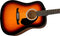 Fender DE FA-125 Dreadnought Acoustic Guitar Pack 3-Color Sunburst - BROWN - Like New