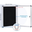 EVERSUPPLY Felting Changeable Message Letter Board Locking Door, 19X14 - A BLACK - Like New