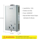 Patoly Outdoor Propane Gas Water Heater 10L 2.64 GPM Portable Tankless Camping - Brand New