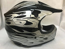 SmartDealsNow DOT Youth & Kids Dirtbike Helmet - Small, Black Flame - Like New