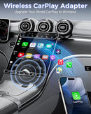 VNILRGLE WIRELESS CARPLAY ADAPTER FOR APPLE IPHONE CONVERTS WIRED - SILVER - Like New