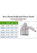 BLUE ICE MEN'S WAFFLE KNIT THERMAL HENLEY PULLOVER HOODIE, SIZE S - NATURAL - Brand New