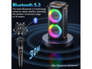 JYX Party Speaker, Portable Karaoke Machine, Dual Sub, Wireless Outdoor Speakers