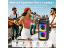 JYX Party Speaker, Portable Karaoke Machine, Dual Sub, Wireless Outdoor Speakers