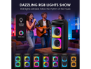 JYX Party Speaker, Portable Karaoke Machine, Dual Sub, Wireless Outdoor Speakers