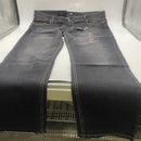 BLU ROCK MEN'S CASUAL FLEX STRETCH SLIM STRAIGHT JEANS - SIZE: 42X31 - JET BLACK - Like New