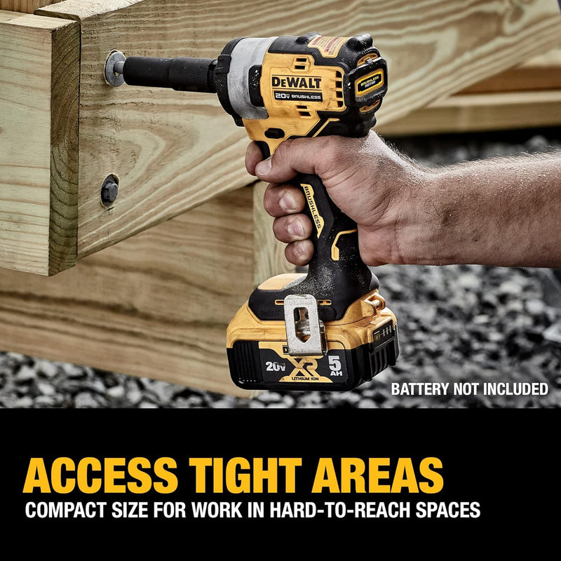 DEWALT DCF911B 20V MAX 1/2" Impact Wrench with Hog Ring Anvil, Tool Only -YELLOW - Like New