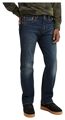 LEVI'S MENS 501 ORIGINAL FIT JEANS - SIZE: MEN 35X32 - UNCANNY - Brand New