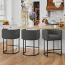 LUE BONA COUNTER HEIGHT BAR STOOL 26" H MODERN BAR STOOLS (CARBON GRAY) - GRAY - Like New