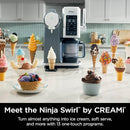 Ninja Swirl CREAMi Ice Cream & Soft Serve Maker, 13-in-1, 2x16oz, NC701 - Silver - Like New