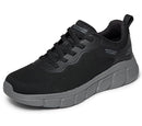118112 Men's Skechers Bobs B Flex - Arch Comfort Edge Slip-On Bungee Laces Black - Like New