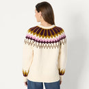 AMAZON ESSENTIALS WOMEN'S OVERSIZED FAIR ISLE CREWNECK, SIZE XS, CREAM CARAMEL - Brand New
