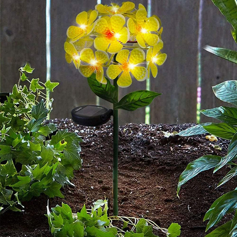 TOUCH OF ECO - Solar LED Metal Flower Stake Light TOE301 - YELLOW Like New