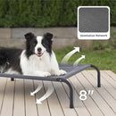 BEDSURE OUTDOOR ELEVATED COOLING DOG BED LARGE SIZED DOG 49IN - GRAY - Like New