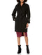 352MB424 COLE HAAN WOMEN BELTED RAGLAN MELTON WOOL COAT SIZE 6 BLACK - Brand New