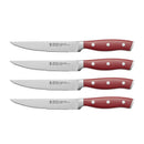 HENCKELS RAZOR-SHARP STEAK KNIFE GERMAN ENGINEERED SET OF 4, 19547-004, RED - Like New