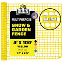Temporary Fence 4'x100' Yellow, Plastic Snow Fence Safety Barrier Garden - Brand New