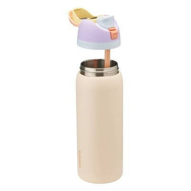 OWALA 32OZ FREESIP STAINLESS STEEL WATER BOTTLE - SANDY SHORES W/ YELLOW LID - Brand New