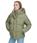 LW3RP696 LEVIS WOMEN'S SELMA HOODED PUFFER JACKET SIZE M - LICHEN GREEN - Brand New