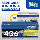 BROTHER GENUINE Super High Yield Toner Cartridge TN436Y - Yellow - Brand New