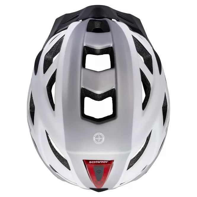 SCHWINN FLASH BIKE HELMET - GRAY WHITE - Brand New