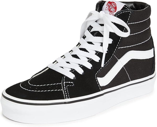 VANS UA SK8 HIGH TOP SNEAKERS - SIZE: WOMEN 7.5 - BLACK/BLACK/WHITE - Brand New