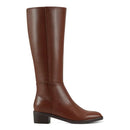 EASY SPIRIT WOMEN LORETTA RIDING BOOTS LEATHER - SIZE: 8.5 WIDE - BROWN/ TAN - Like New