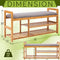 SereneLife 2 in 1 Bamboo Shoe Rack Bench with Storage and Cushion Seat Like New