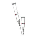 Medline Quick-Fit Aluminum Crutches Red Dot Hand Grip I-Beam - Pack of 2 Pairs - Brand New