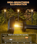 ALEPOD SOLAR PATHWAY LIGHTS OUTDOOR 10 PACK SOLAR POWERED GARDEN LIGHT-BLACK - Like New