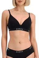 BONDS WIRELESS T-SHIRT BRA CONTOUR CUPS SOFT COTTON-MODAL 38C - BLACK - Like New