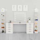 TEPLEDGE 7 Tier Wall Shelf Unit Lack Wall Shelf Display Shelf with Light - WHITE - Brand New