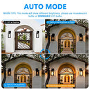 LAKUMU 2 Pack Motion Sensor Outdoor Wall Lights, Black B05023PG-BLK - Like New