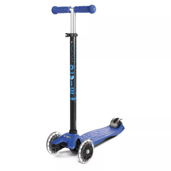 MICRO KICKBOARD MAXI KICK SCOOTER WITH LED LIGHTS - BLUE - Like New