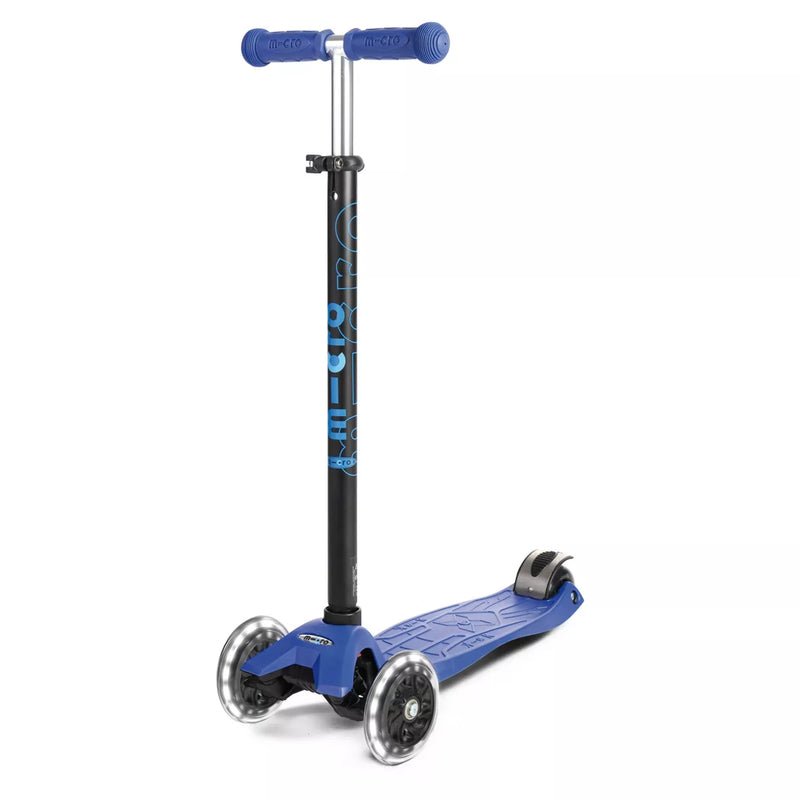 MICRO KICKBOARD MAXI KICK SCOOTER WITH LED LIGHTS - BLUE - Like New