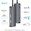 AIBILANGOSE DOCKING STATION DUAL MONITOR USB C LAPTOP DOCKING STATION - GREY - Like New