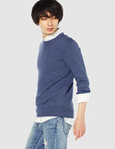 MAE35002FL18 AMAZON ESSENTIALS MEN CABLE KNIT LONG-SLEEVE - MEN M BLUE HEATHER - Brand New