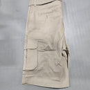 BLU ROCK MEN'S SLIM FIT STRETCH BELTED CARGO SHORTS - SIZE: MEN 38 - STONE - Brand New